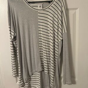 CAbi Navy and White Striped Top